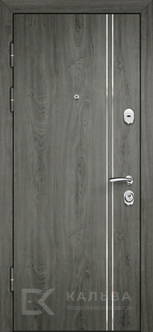 Фото №2 «Железная дверь серый дуб снаружи внутри резная классика орех №371»