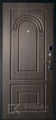 Фото №2 «Железная дверь серый дуб внутри МДФ венге арка №318»