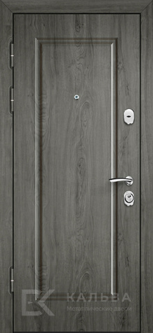 Фото №2 «Входная дверь тёмный орех снаружи и накладкой МДФ серый дуб №15»